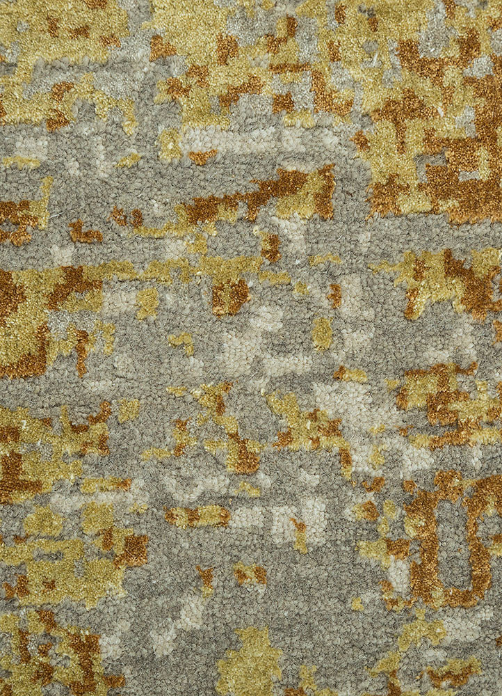 chaos theory by kavi ivory wool and bamboo silk Hand Knotted Rug - CloseUp chaos theory by kavi ivory wool and bamboo silk Hand Knotted Rug - CloseUp