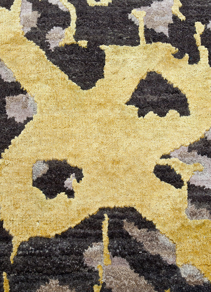 pansy beige and brown wool and bamboo silk Hand Knotted Rug - CloseUp pansy beige and brown wool and bamboo silk Hand Knotted Rug - CloseUp