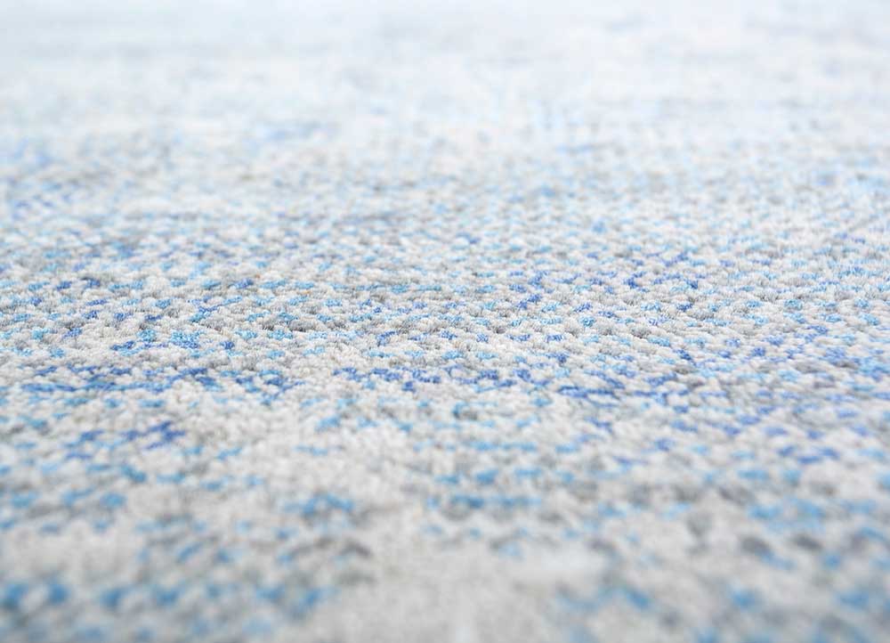 afterglow by kavi grey and black wool and bamboo silk Hand Knotted Rug - CloseUp