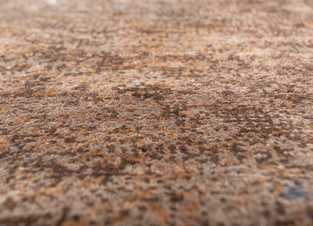 afterglow by kavi blue wool and bamboo silk Hand Knotted Rug - CloseUp