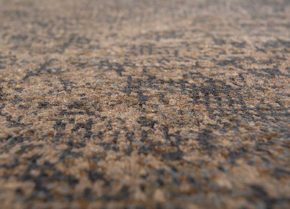 afterglow by kavi ivory wool and bamboo silk Hand Knotted Rug - CloseUp