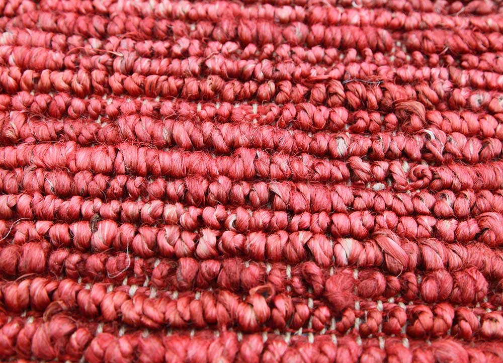 nomadic threads red and orange jute and hemp Flat Weaves Rug - CloseUp