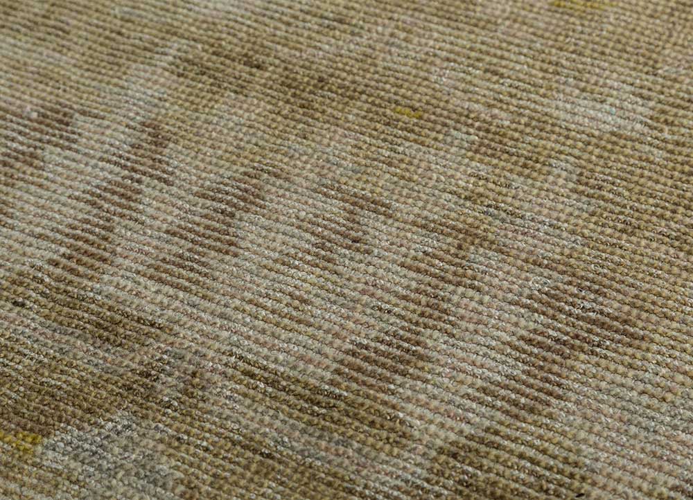 erbe gold wool Hand Knotted Rug - CloseUp