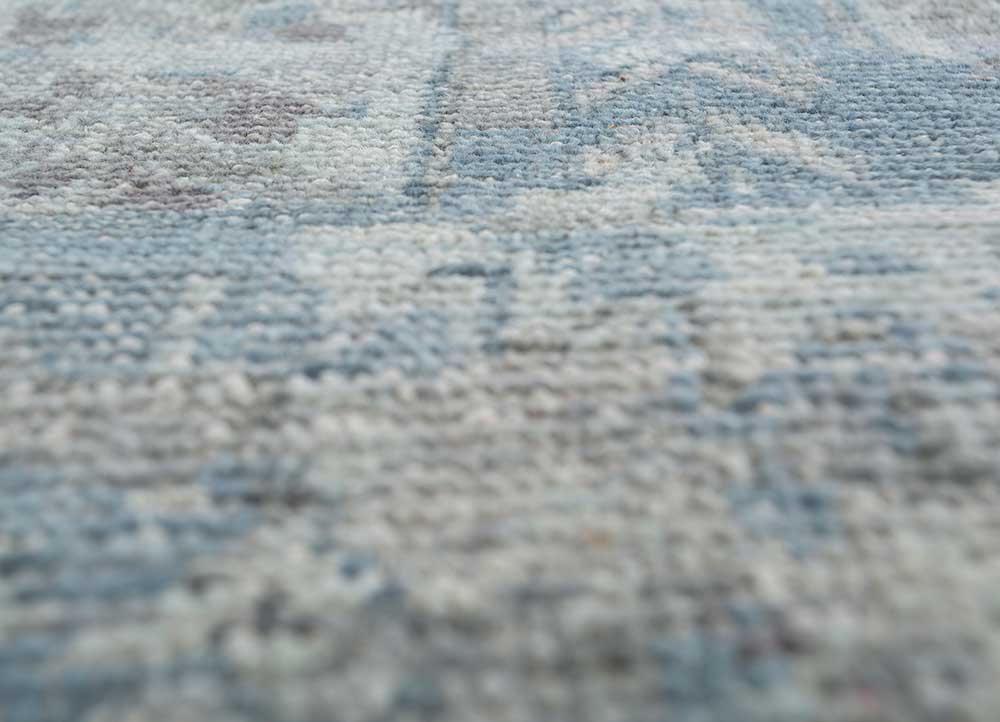 erbe grey and black wool Hand Knotted Rug - CloseUp