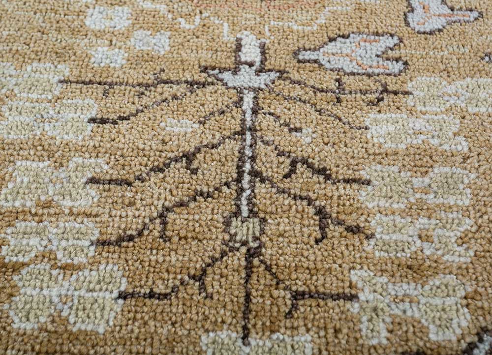 erbe beige and brown wool Hand Knotted Rug - CloseUp erbe beige and brown wool Hand Knotted Rug - CloseUp