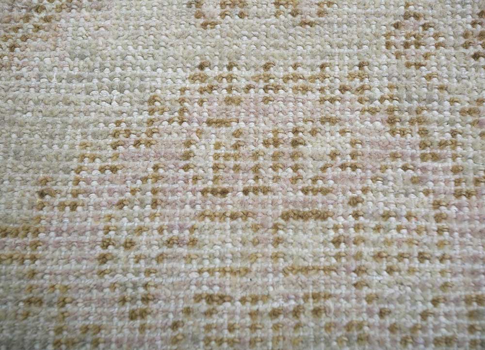 erbe ivory wool Hand Knotted Rug - CloseUp