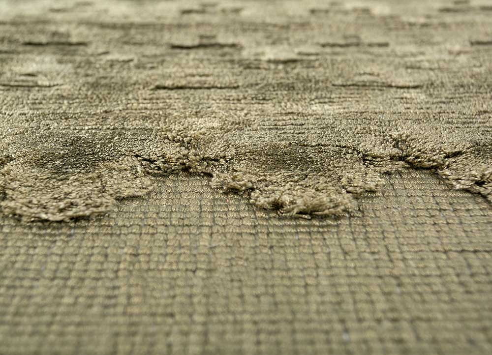 acar green bamboo silk Hand Loom Rug - CloseUp