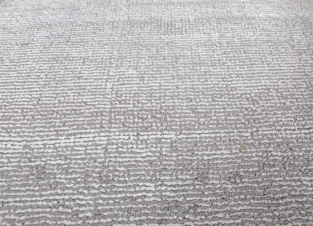 basis blue wool and viscose Hand Loom Rug - CloseUp