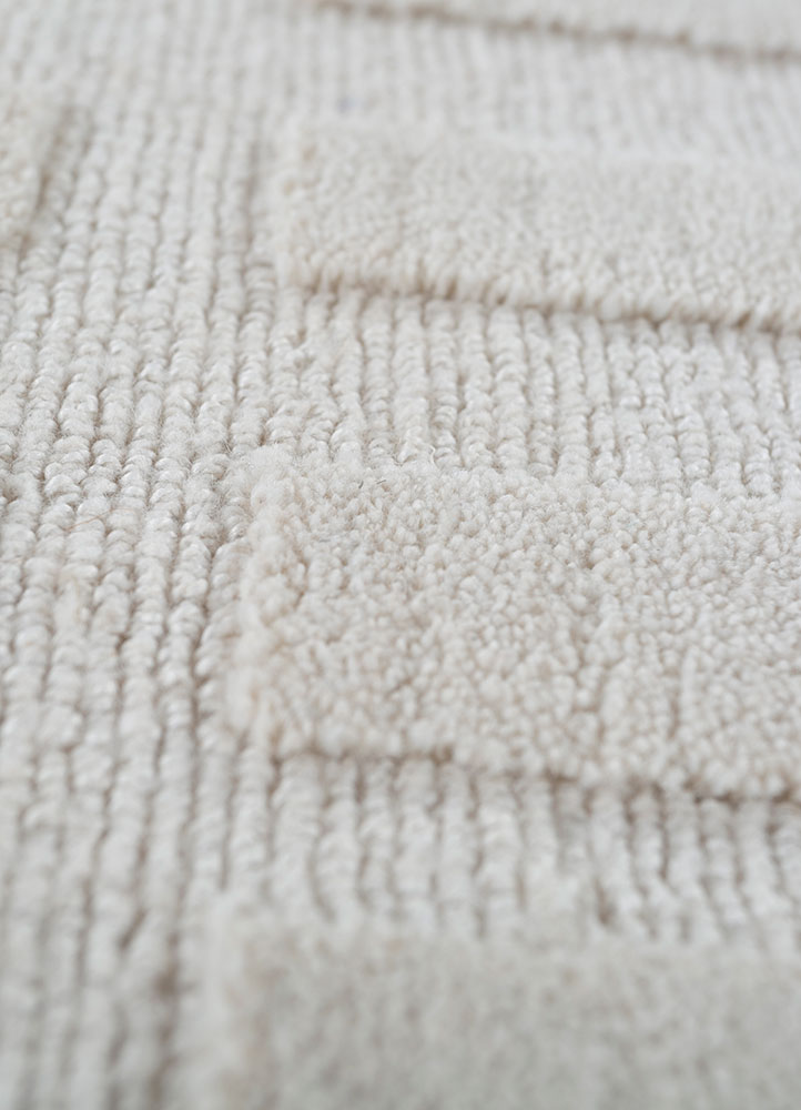 contour ivory pet Hand Loom Rug - CloseUp contour ivory pet Hand Loom Rug - CloseUp