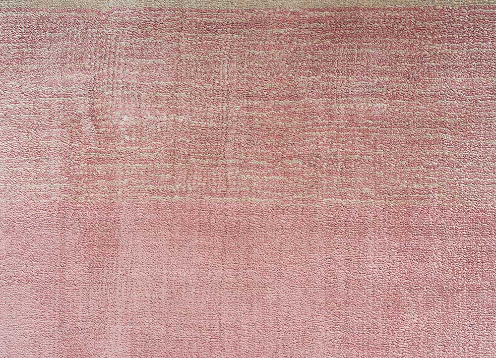 basis pink and purple viscose Hand Loom Rug - CloseUp