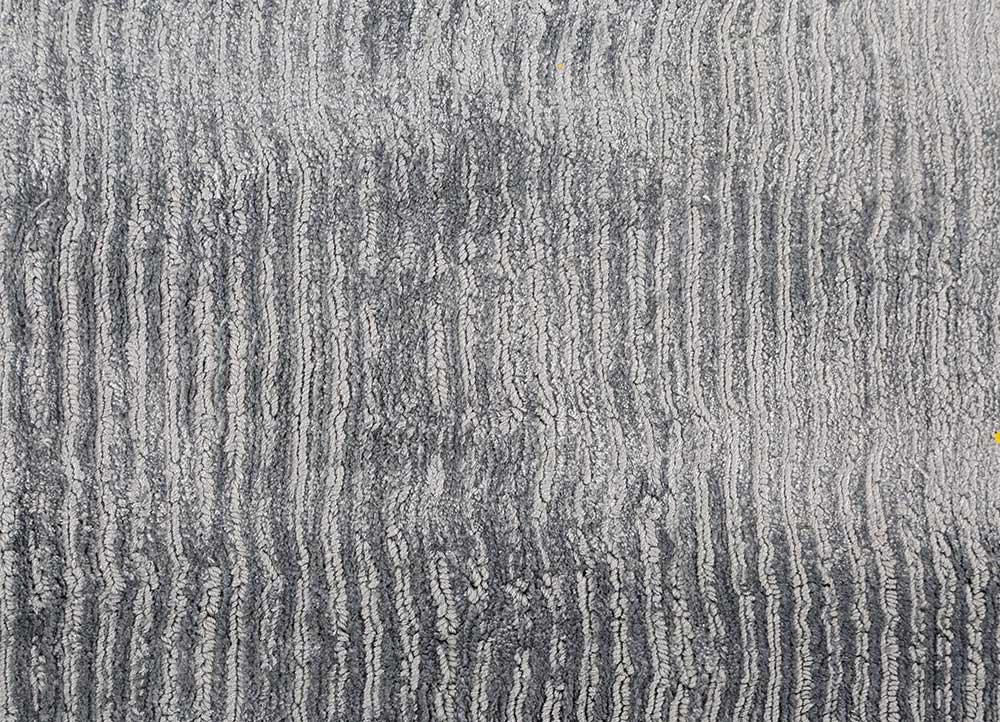 basis blue viscose Hand Loom Rug - CloseUp