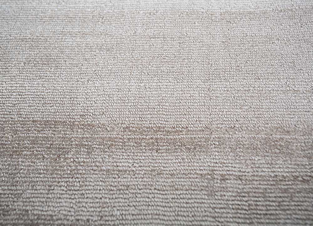 basis beige and brown viscose Hand Loom Rug - CloseUp