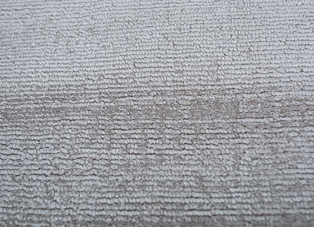 basis grey and black viscose Hand Loom Rug - CloseUp