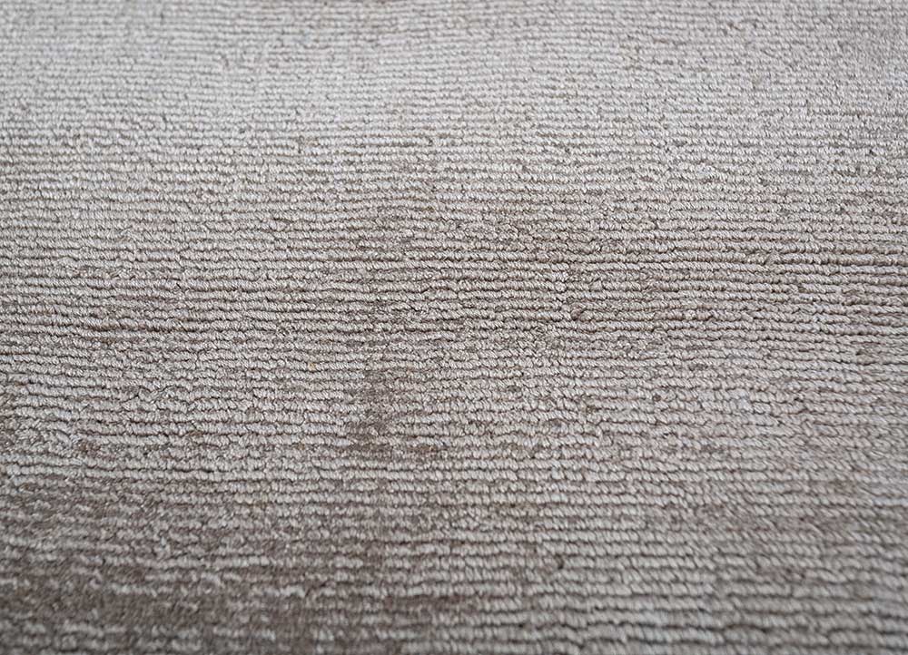 basis beige and brown viscose Hand Loom Rug - CloseUp
