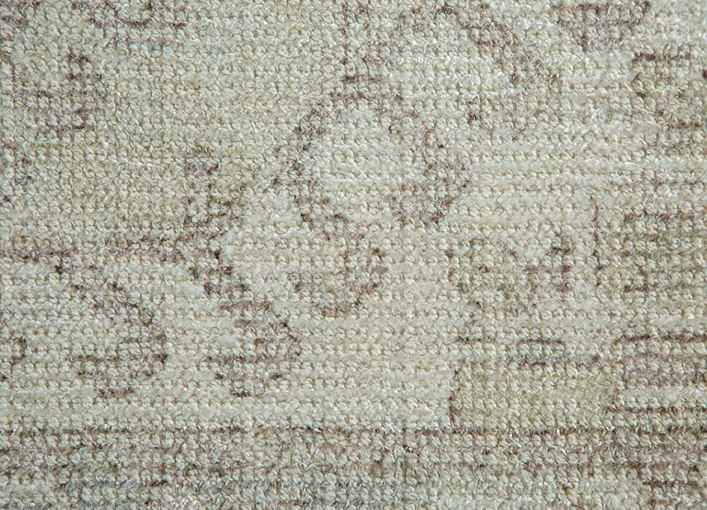 acar grey and black wool and bamboo silk Hand Loom Rug - CloseUp