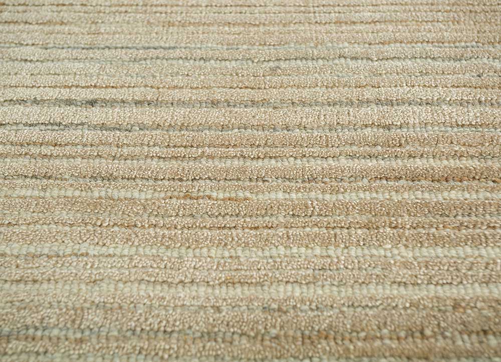 tesoro beige and brown wool and bamboo silk Hand Loom Rug - CloseUp