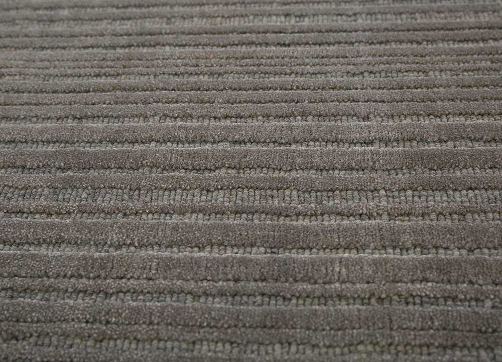 tesoro grey and black wool and bamboo silk Hand Loom Rug - CloseUp