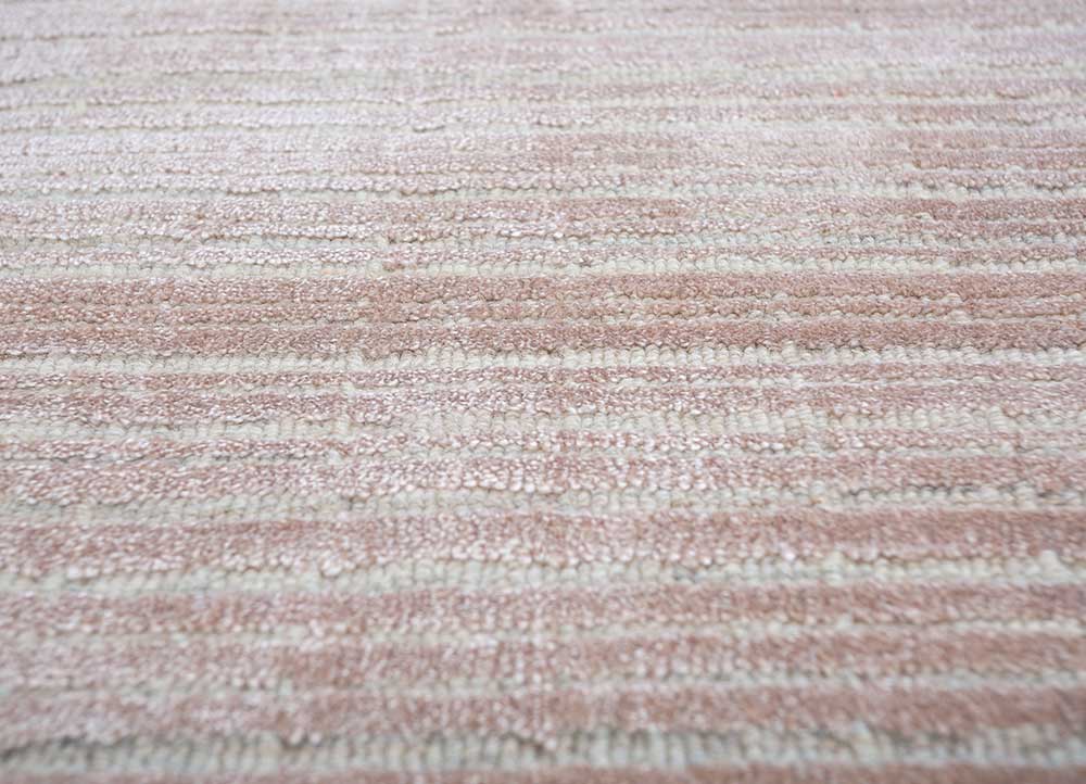 tesoro beige and brown wool and bamboo silk Hand Loom Rug - CloseUp