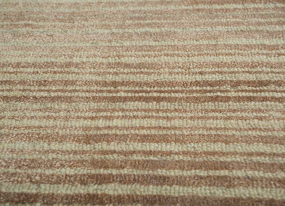 tesoro beige and brown wool and bamboo silk Hand Loom Rug - CloseUp