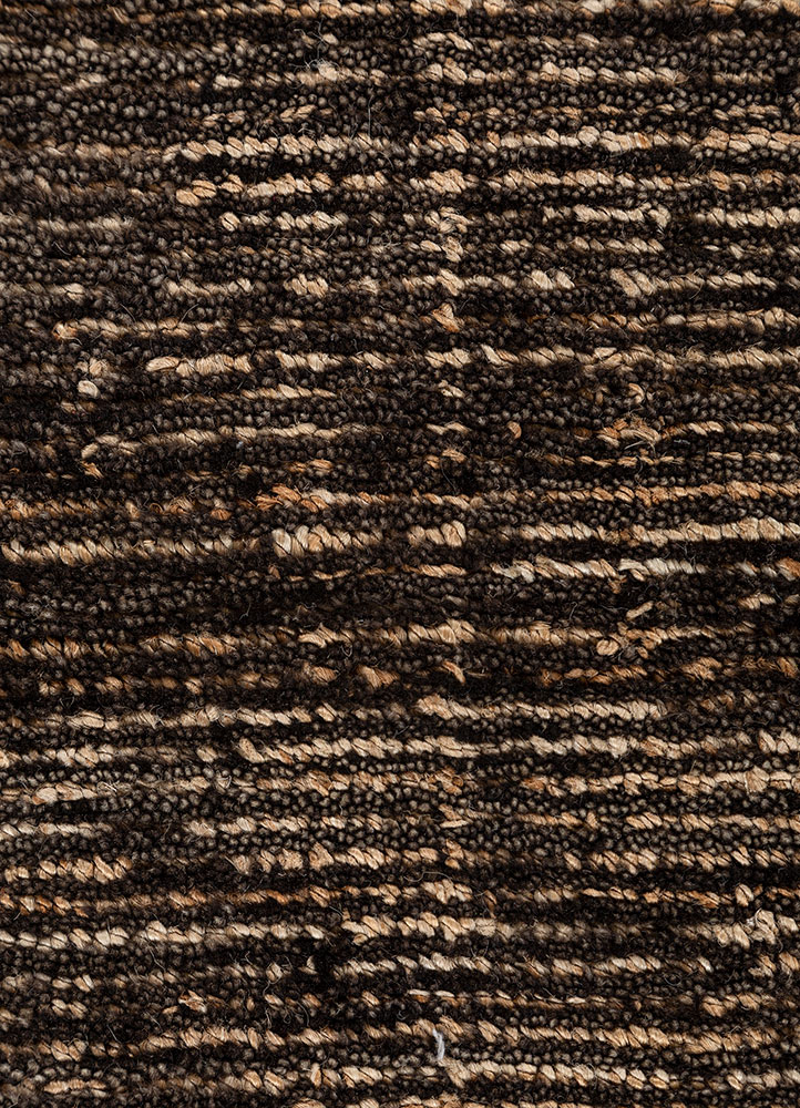 contour blue wool Hand Loom Rug - CloseUp