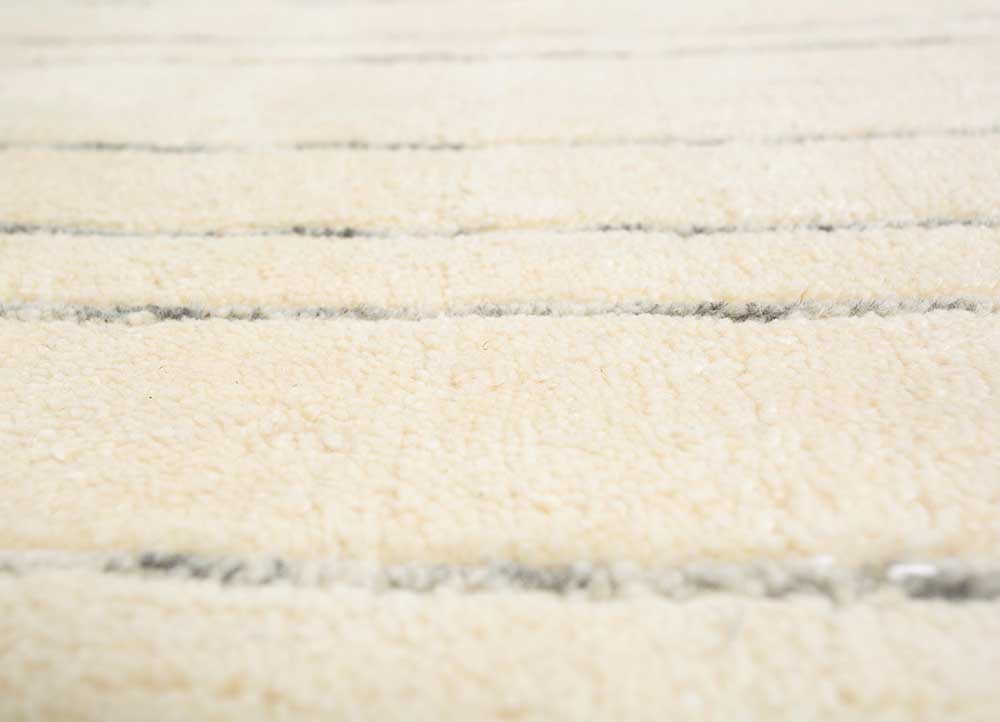 contour ivory wool Hand Loom Rug - CloseUp contour ivory wool Hand Loom Rug - CloseUp