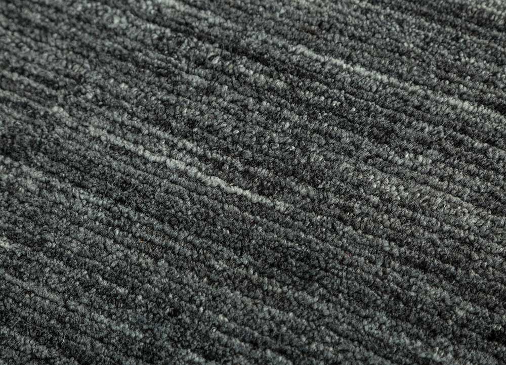 contour grey and black wool and viscose Hand Loom Rug - CloseUp contour grey and black wool and viscose Hand Loom Rug - CloseUp