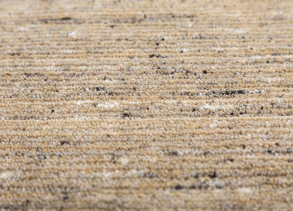 contour gold wool and viscose Hand Loom Rug - CloseUp