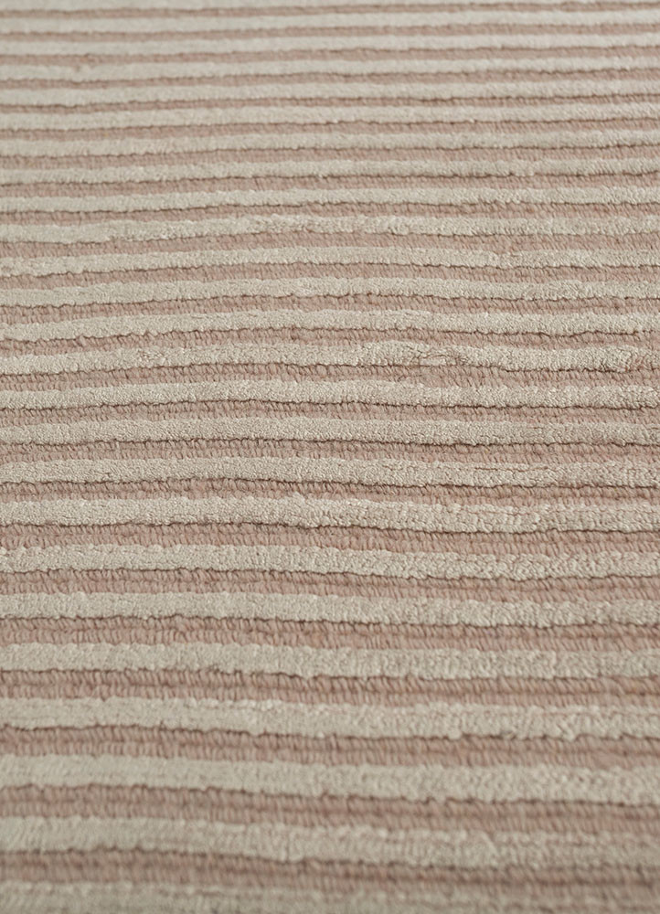 basis beige and brown wool and viscose Hand Loom Rug - CloseUp basis beige and brown wool and viscose Hand Loom Rug - CloseUp