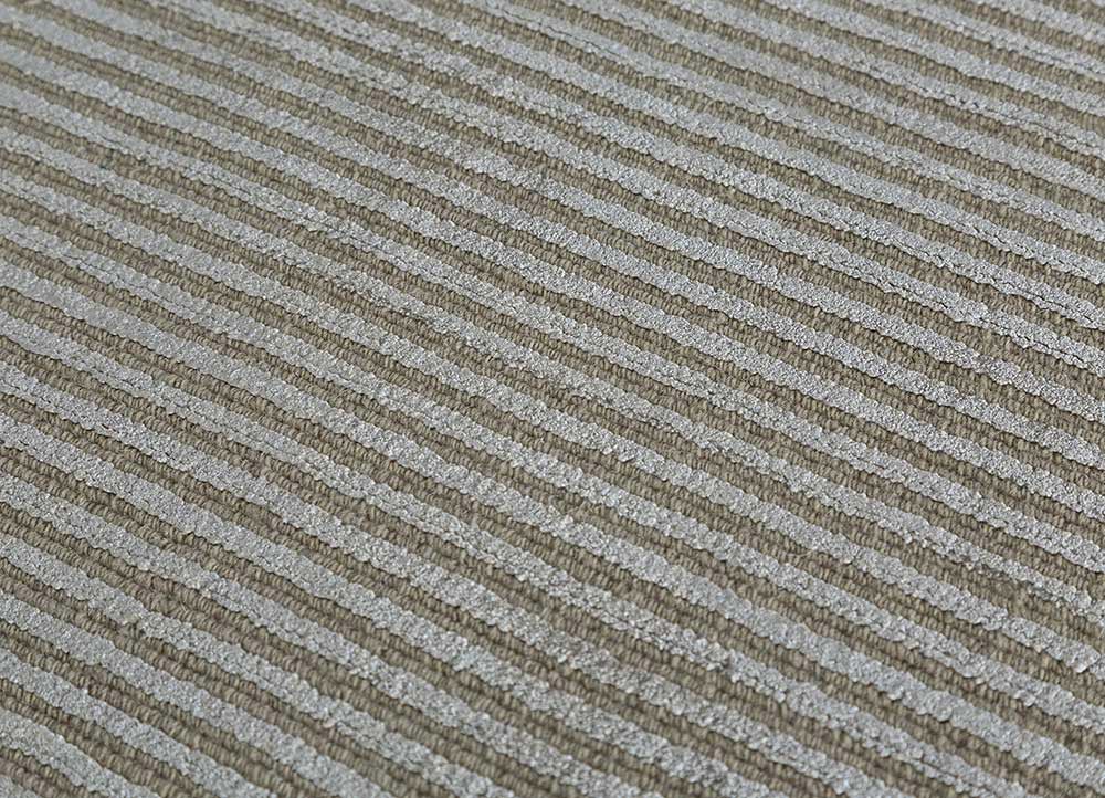 basis beige and brown wool and viscose Hand Loom Rug - CloseUp basis beige and brown wool and viscose Hand Loom Rug - CloseUp