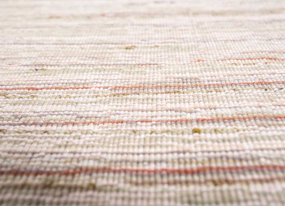 acar red and orange wool and viscose Hand Loom Rug - CloseUp