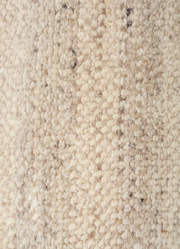 aprezo beige and brown afghan wool Hand Knotted Rug - CloseUp