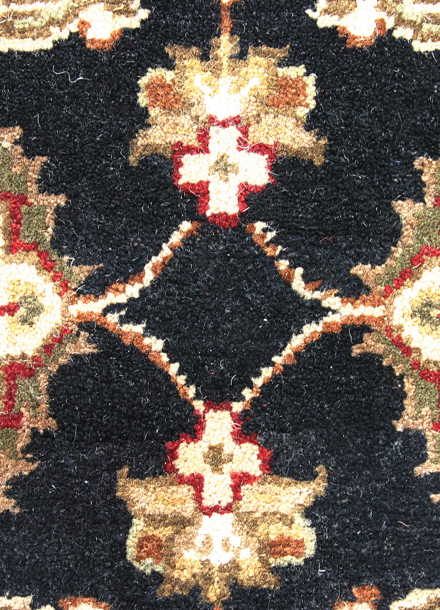 gulnar grey and black wool Hand Knotted Rug - CloseUp