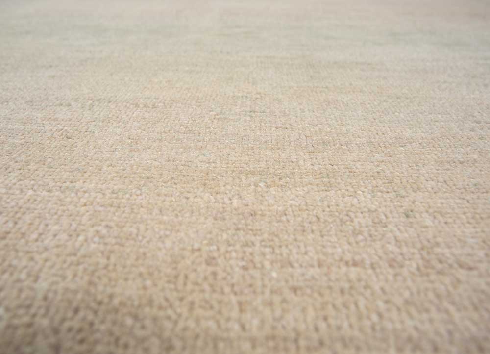 hidden by kavi ivory wool and silk Hand Knotted Rug - CloseUp