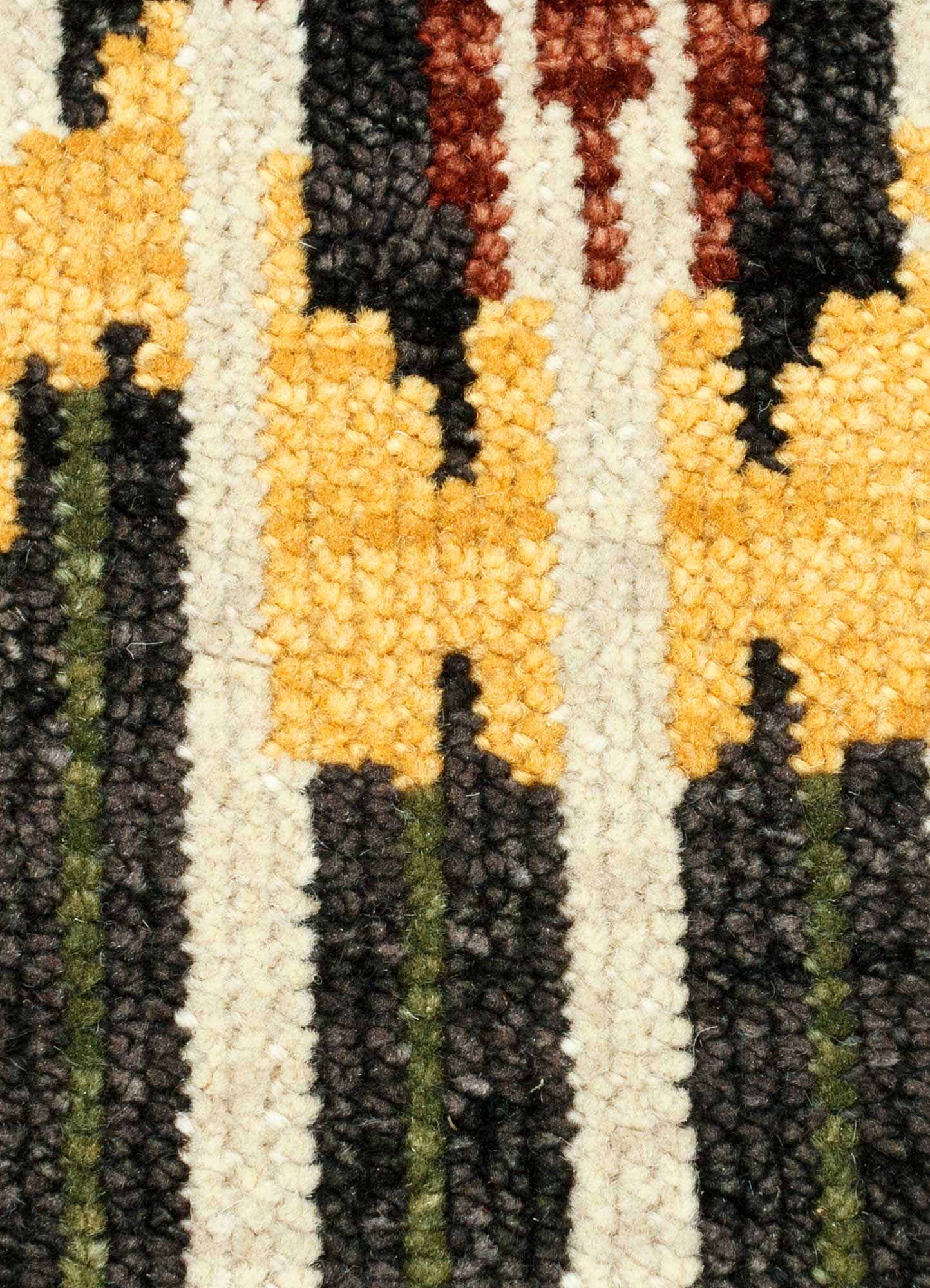 savana multi wool Hand Knotted Rug - CloseUp