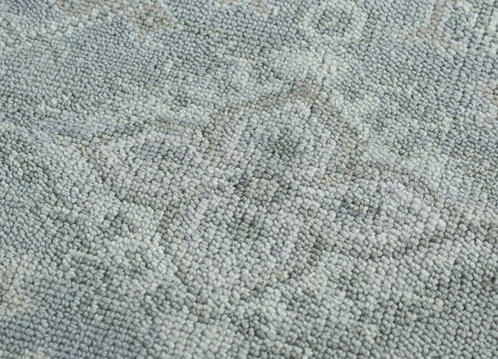 thyme grey and black wool Hand Knotted Rug - CloseUp thyme grey and black wool Hand Knotted Rug - CloseUp