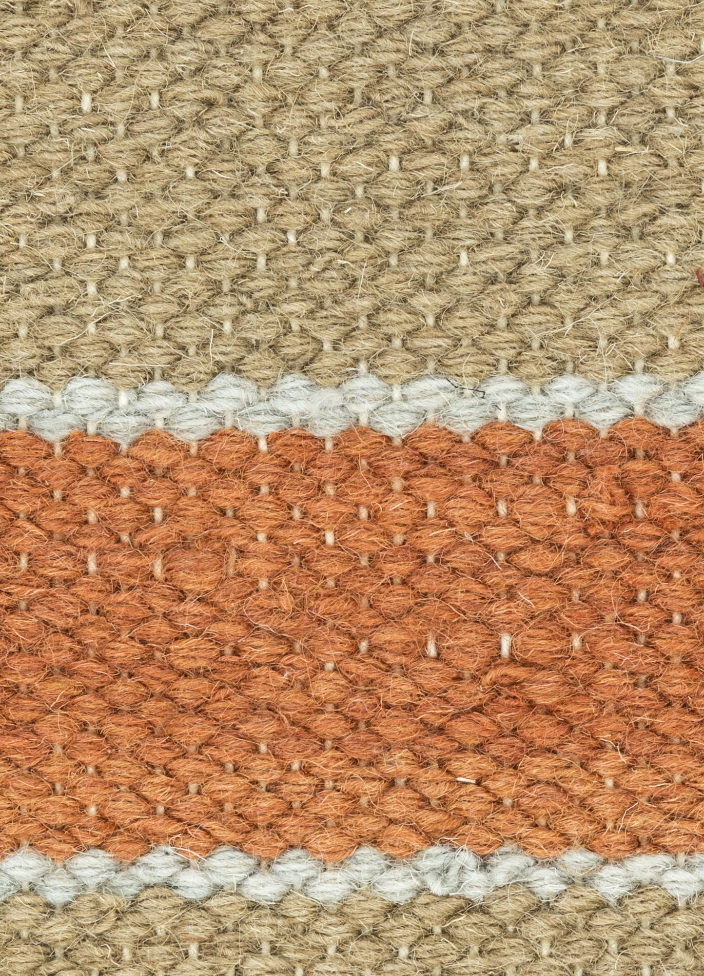 indusbar red and orange wool Flat Weaves Rug - CloseUp