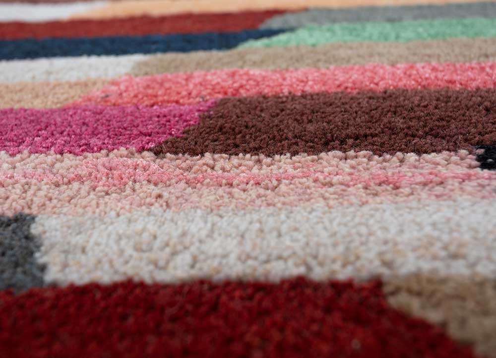 acar multi wool and viscose Hand Tufted Rug - CloseUp