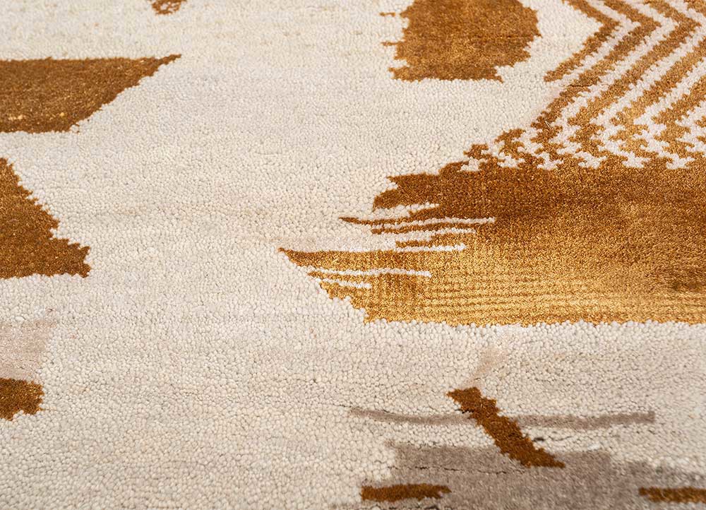 freedom manchaha ivory wool and bamboo silk Hand Knotted Rug - CloseUp freedom manchaha ivory wool and bamboo silk Hand Knotted Rug - CloseUp