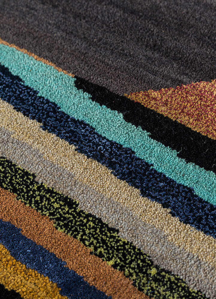 manchaha multi wool and bamboo silk Hand Knotted Rug - CloseUp manchaha multi wool and bamboo silk Hand Knotted Rug - CloseUp