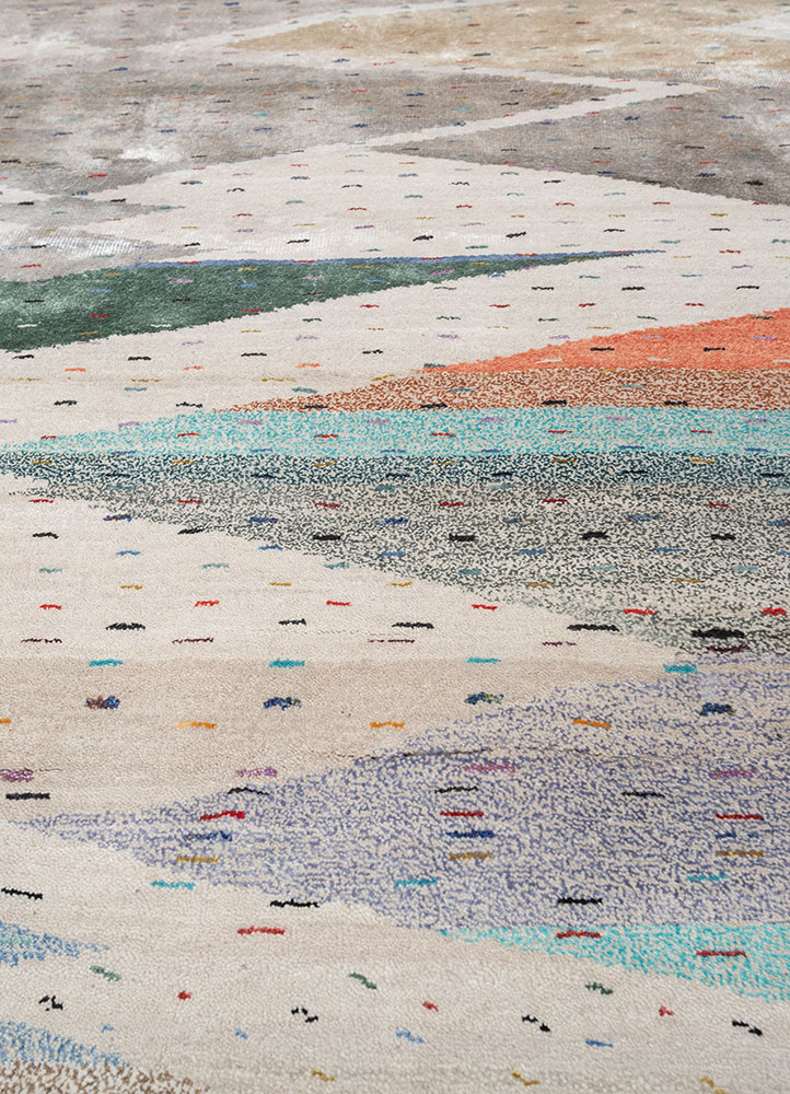 freedom manchaha ivory wool and bamboo silk Hand Knotted Rug - CloseUp freedom manchaha ivory wool and bamboo silk Hand Knotted Rug - CloseUp