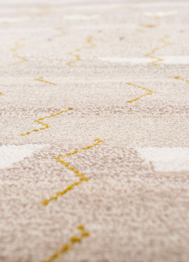 freedom manchaha ivory wool and bamboo silk Hand Knotted Rug - CloseUp