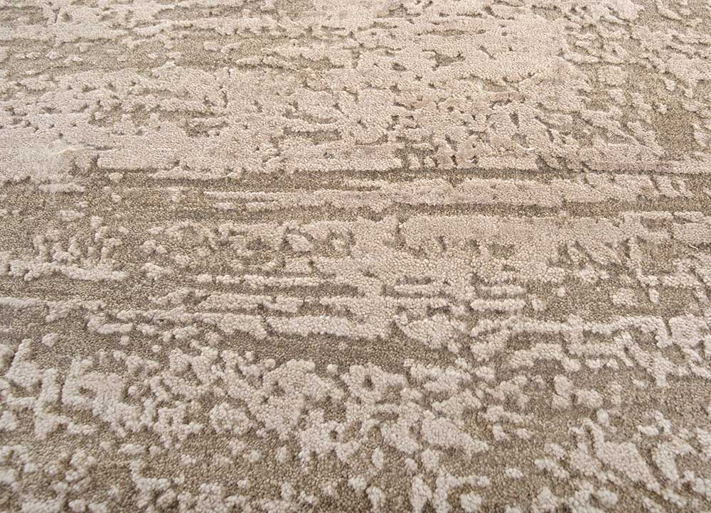 entropy grey and black wool and bamboo silk Hand Knotted Rug - CloseUp