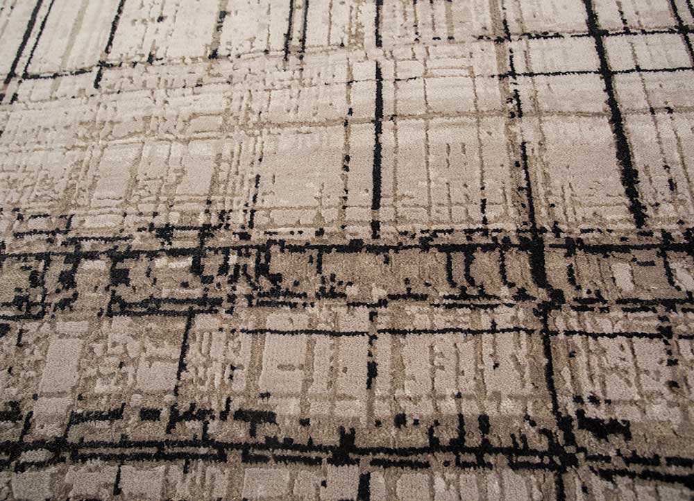 uvenuti ivory wool and bamboo silk Hand Knotted Rug - CloseUp