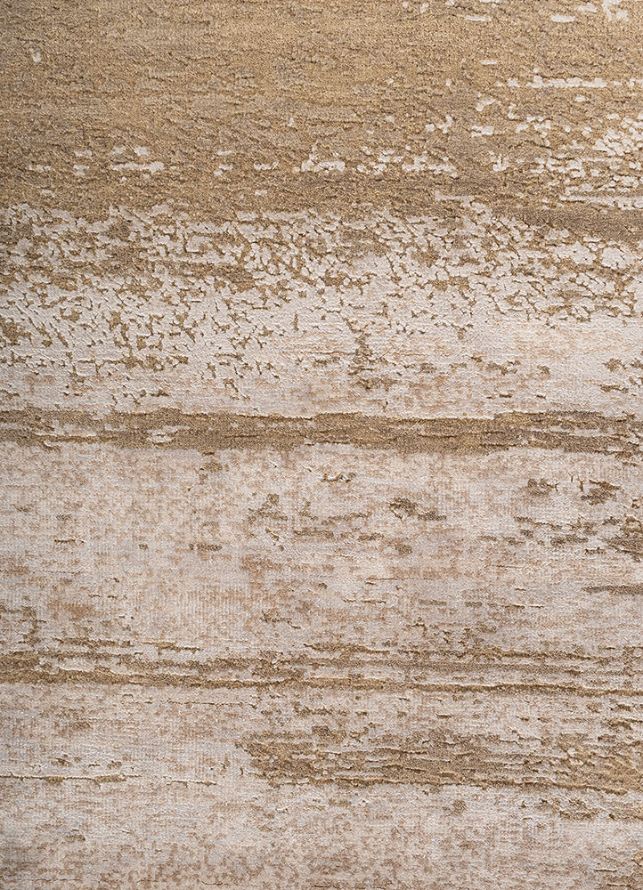 uvenuti beige and brown wool and bamboo silk Hand Knotted Rug - CloseUp uvenuti beige and brown wool and bamboo silk Hand Knotted Rug - CloseUp