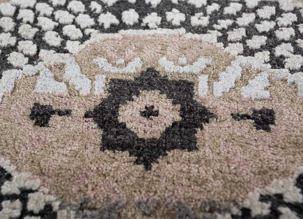 cyanna pink and purple wool and bamboo silk Hand Knotted Rug - CloseUp
