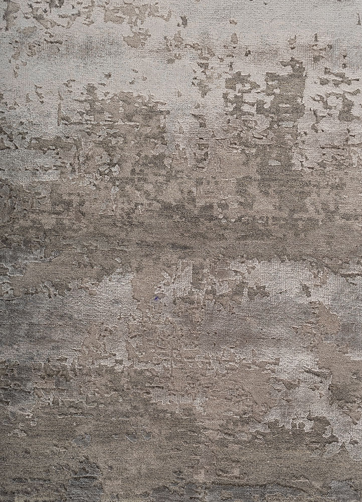 uvenuti grey and black wool and bamboo silk Hand Knotted Rug - CloseUp uvenuti grey and black wool and bamboo silk Hand Knotted Rug - CloseUp