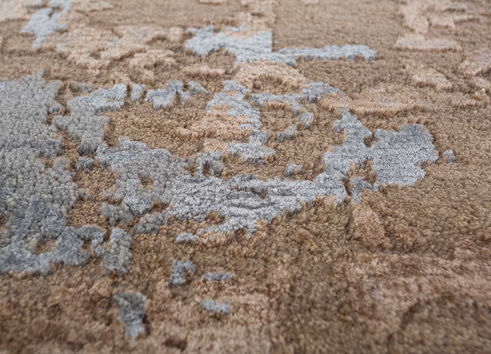 uvenuti grey and black wool and bamboo silk Hand Knotted Rug - CloseUp uvenuti grey and black wool and bamboo silk Hand Knotted Rug - CloseUp