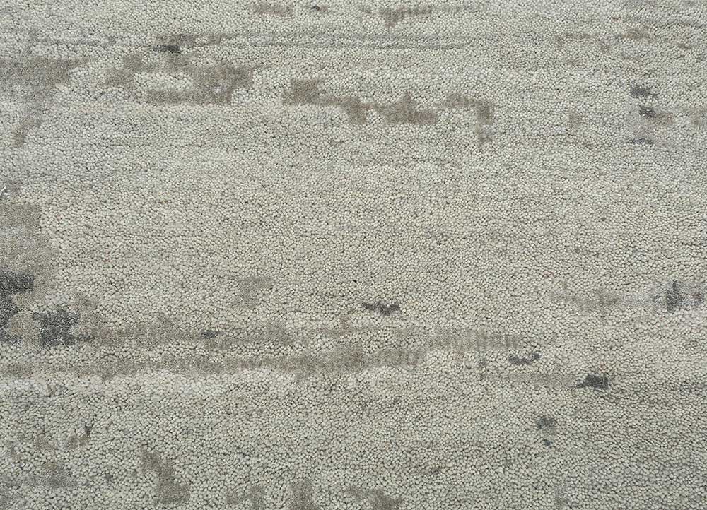 tattvam grey and black wool and bamboo silk Hand Knotted Rug - CloseUp