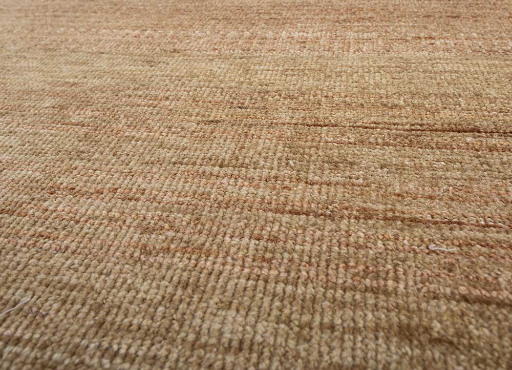 bylthe beige and brown afghan wool Hand Knotted Rug - CloseUp