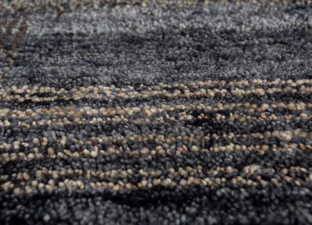 bylthe blue afghan wool Hand Knotted Rug - CloseUp